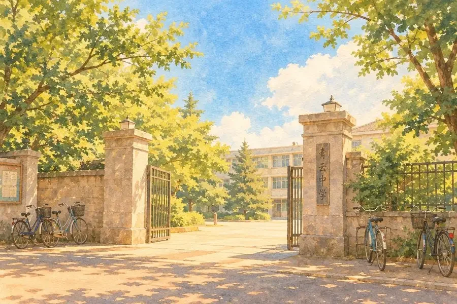 黄果短剧无广告编辑部常去的旧校门插画,夏日晴空下的石柱与藤蔓 黄果短剧无广告编辑部常去的旧校门插画,夏日晴空下的石柱与藤蔓